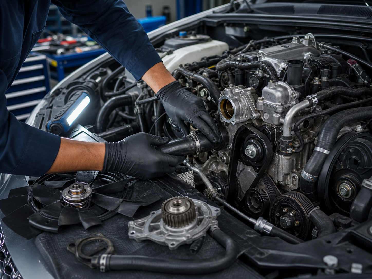 Radiator flush service